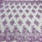 1 Yard Royal Blue Corded Lace Fabric with Hand-Embroidered Beading on Mesh 53 inch Width